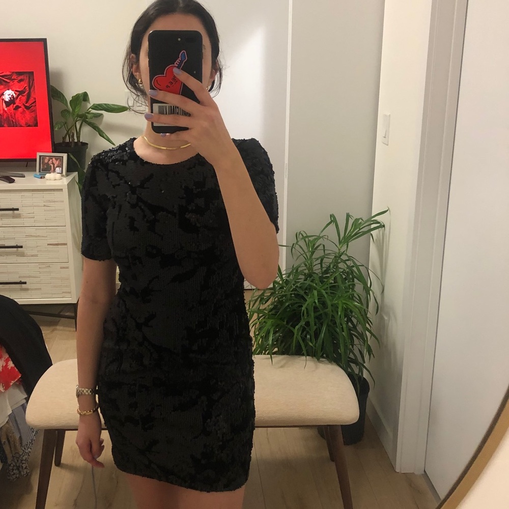 Sequin/Velvet Topshop mini dress